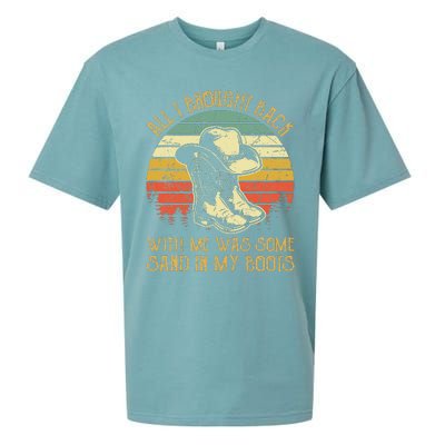 Cowboy Boots Hat Sand In My Boots Southern Western Sueded Cloud Jersey T-Shirt