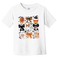 Coquette Bow Halloween Teeth Dentist Dental Assistant Ghost Toddler T-Shirt