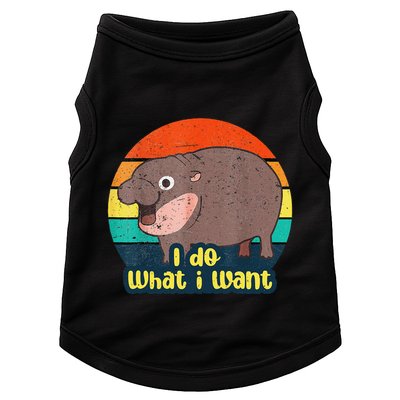 Cute Baby Hippo Moo Deng I Do What I Want Vintage Matching Doggie Tank