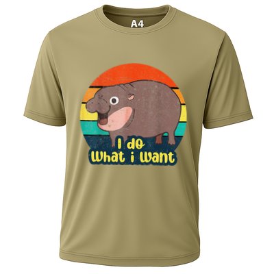 Cute Baby Hippo Moo Deng I Do What I Want Vintage Matching Performance Shirt