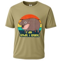 Cute Baby Hippo Moo Deng I Do What I Want Vintage Matching Performance Shirt