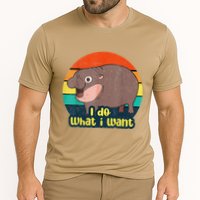 Cute Baby Hippo Moo Deng I Do What I Want Vintage Matching Performance Shirt