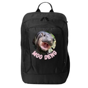 Cute Baby Hippo Moo Deng Bouncy Pig In Thai Hippopotamus City Backpack