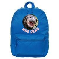 Cute Baby Hippo Moo Deng Bouncy Pig In Thai Hippopotamus 16 in Basic Backpack