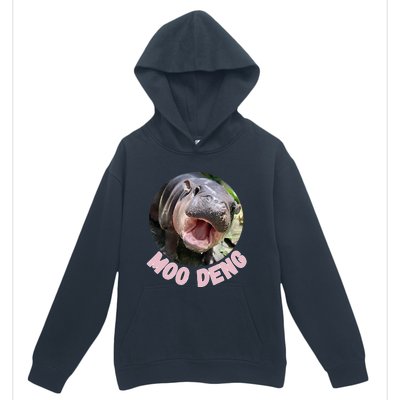 Cute Baby Hippo Moo Deng Bouncy Pig In Thai Hippopotamus Urban Pullover Hoodie