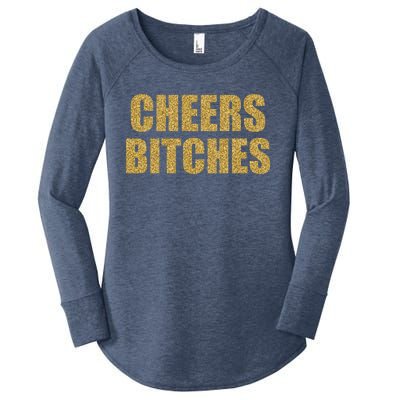 Cheers Bitches Happy New Year Celebration New Years Eve Cool Gift Women's Perfect Tri Tunic Long Sleeve Shirt