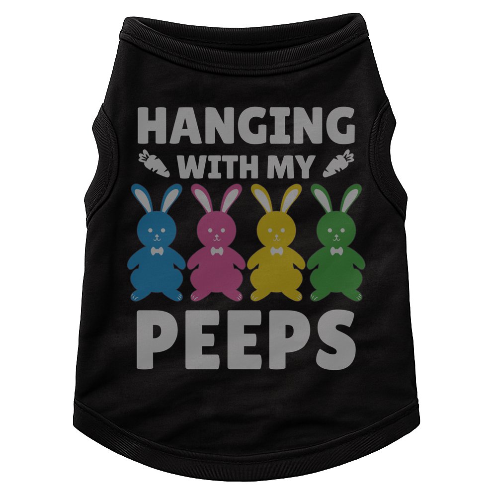 Cute Bunnies Hanging With My Peeps Great Gift Doggie Tank