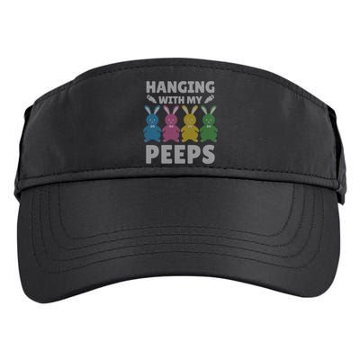 Cute Bunnies Hanging With My Peeps Great Gift Adult Drive Performance Visor