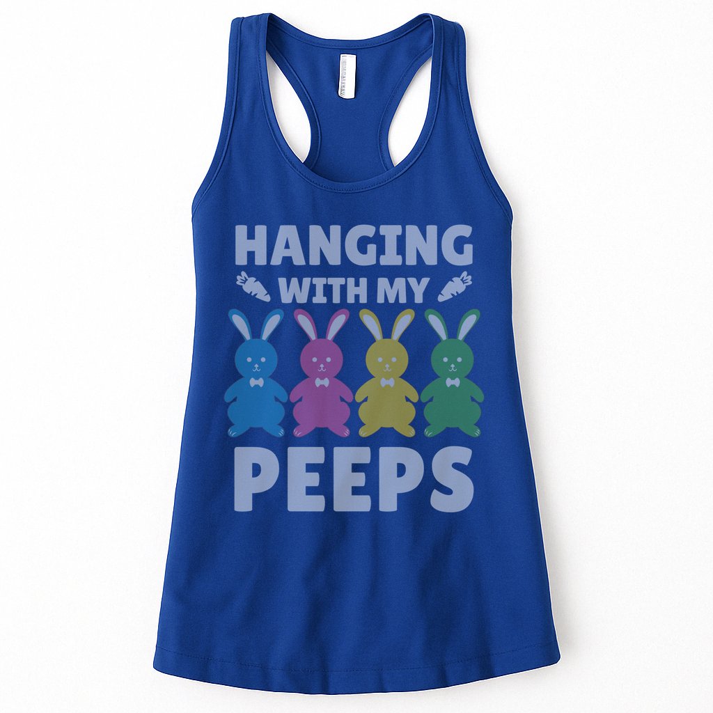 Cute Bunnies Hanging With My Peeps Great Gift Womens Tank Top