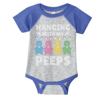 Cute Bunnies Hanging With My Peeps Great Gift Infant Baby Jersey Bodysuit