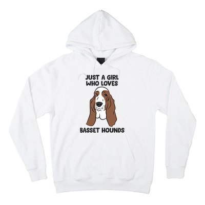 Cute Basset Hound Just A Girl Who Loves Gift Hoodie