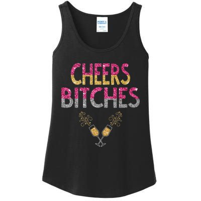 Cheers Bitches Happy New Years Eve  Gift Ladies Essential Tank