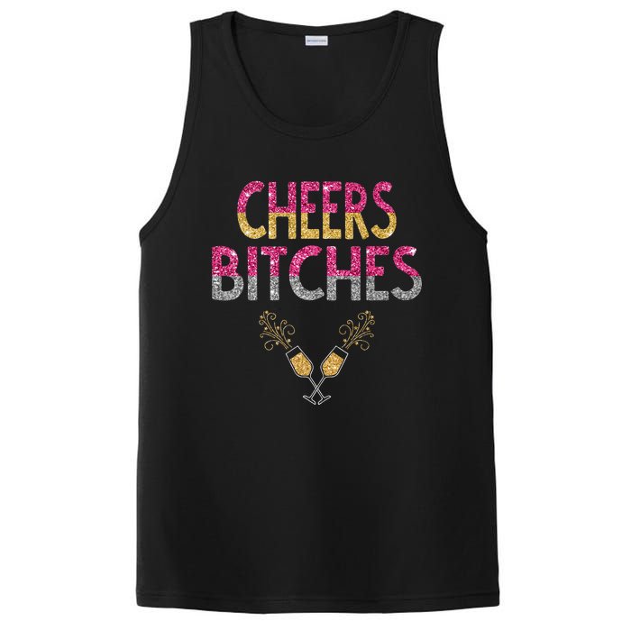 Cheers Bitches Happy New Years Eve  Gift PosiCharge Competitor Tank