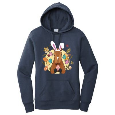 Cute Bunny Horse Easter Sunday Egg Hunter Gift Women's Pullover Hoodie