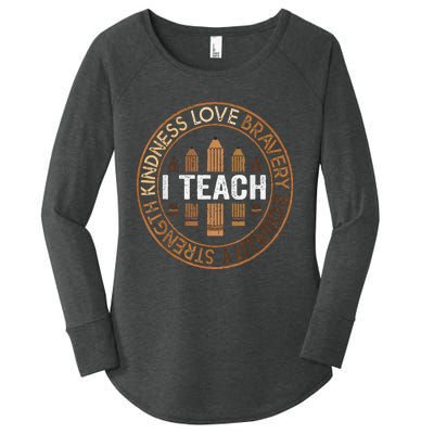 Celebrate Black History Month Teach Black History Teacher Women's Perfect Tri Tunic Long Sleeve Shirt