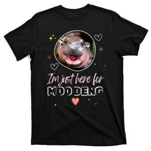 Cute Baby Hippo Im Just Here For Moo Deng Bouncy Souvenir Gift T-Shirt