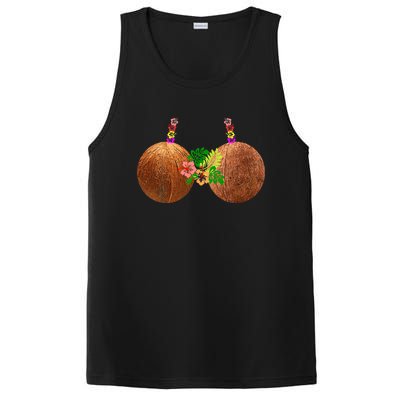 Coconut Bra Hawaii Luau Costume Funny PosiCharge Competitor Tank