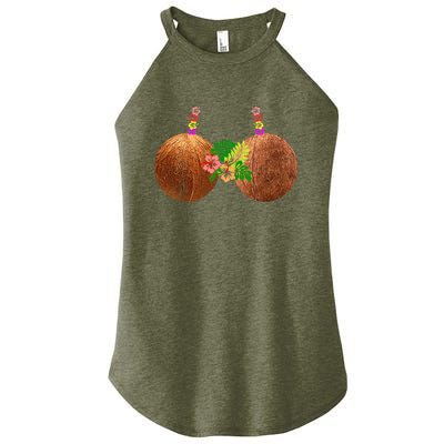 Coconut Bra Hawaii Luau Costume Funny Women's Perfect Tri Rocker Tank