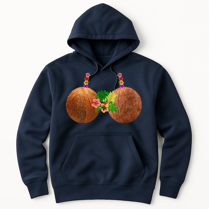 Coconut Bra Hawaii Luau Costume Funny Hoodie