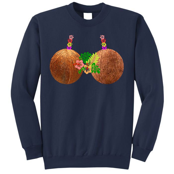 Coconut Bra Hawaii Luau Costume Funny Sweatshirt