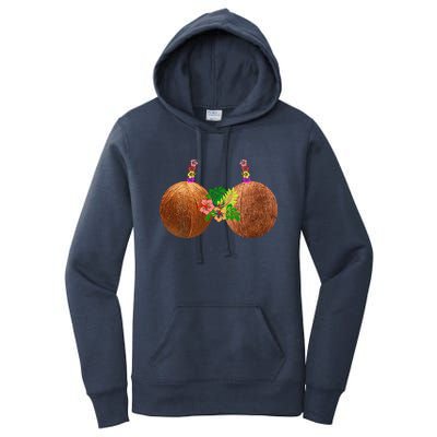 Coconut Bra Hawaii Luau Costume Funny Women's Pullover Hoodie