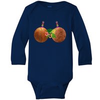 Coconut Bra Hawaii Luau Costume Funny Baby Long Sleeve Bodysuit