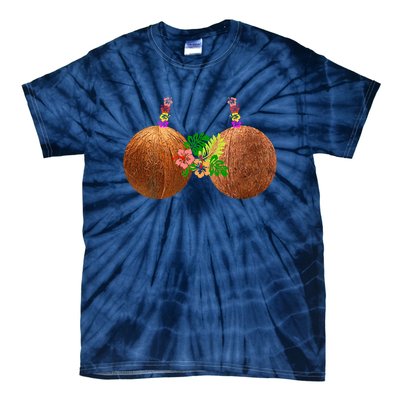 Coconut Bra Hawaii Luau Costume Funny Tie-Dye T-Shirt