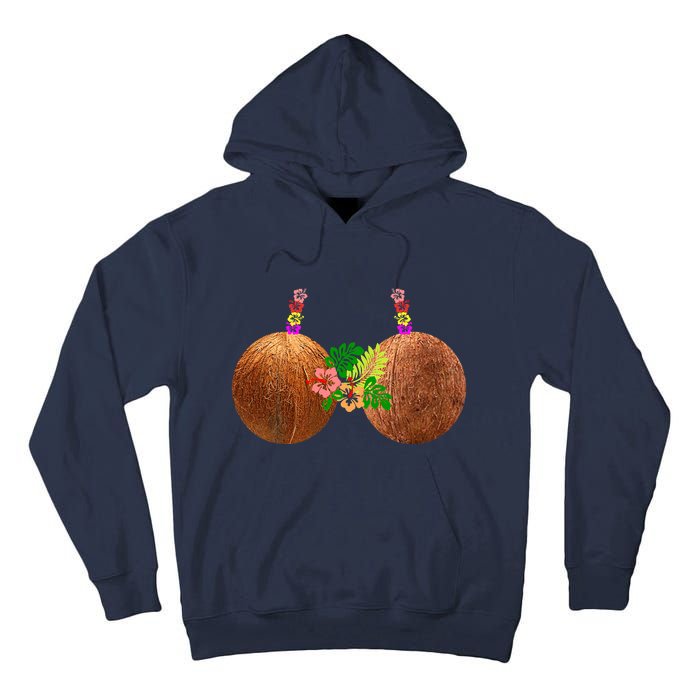 Coconut Bra Hawaii Luau Costume Funny Tall Hoodie