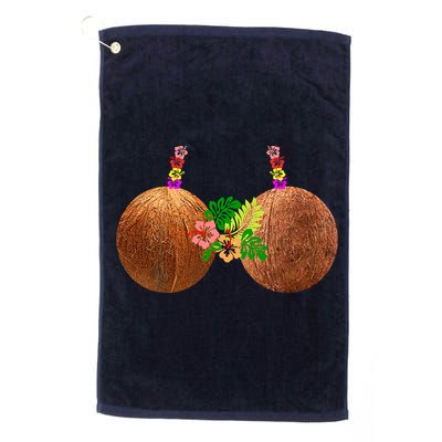 Coconut Bra Hawaii Luau Costume Funny Golf Towel