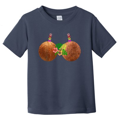 Coconut Bra Hawaii Luau Costume Funny Toddler T-Shirt