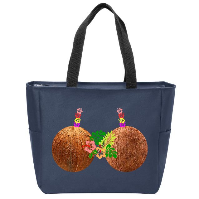 Coconut Bra Hawaii Luau Costume Funny Zip Tote Bag
