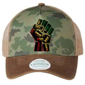 Cool Black History Month Historical Figures Protest Fist Legacy Tie Dye Trucker Hat