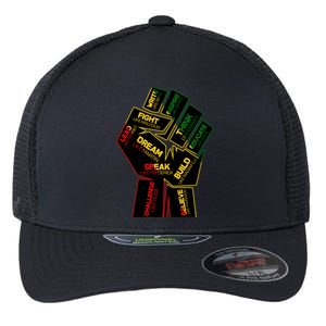 Cool Black History Month Historical Figures Protest Fist Flexfit Unipanel Trucker Cap