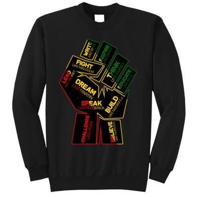 Cool Black History Month Historical Figures Protest Fist Sweatshirt