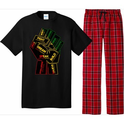 Cool Black History Month Historical Figures Protest Fist Pajama Set