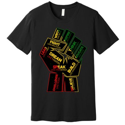 Cool Black History Month Historical Figures Protest Fist Premium T-Shirt
