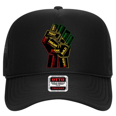 Cool Black History Month Historical Figures Protest Fist Trucker Hat