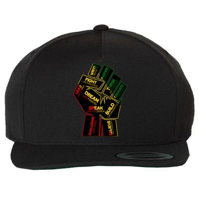 Cool Black History Month Historical Figures Protest Fist Wool Snapback Cap