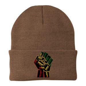 Cool Black History Month Historical Figures Protest Fist Knit Cap Winter Beanie