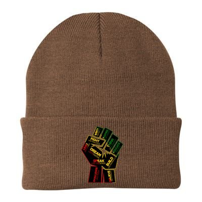 Cool Black History Month Historical Figures Protest Fist Knit Cap Winter Beanie