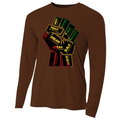 Cool Black History Month Historical Figures Protest Fist Cooling Performance Long Sleeve Crew