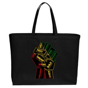 Cool Black History Month Historical Figures Protest Fist Cotton Canvas Jumbo Tote