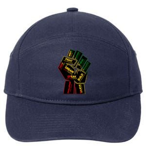 Cool Black History Month Historical Figures Protest Fist 7-Panel Snapback Hat