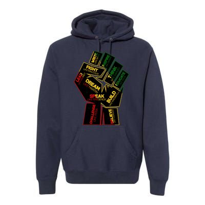 Cool Black History Month Historical Figures Protest Fist Premium Hoodie