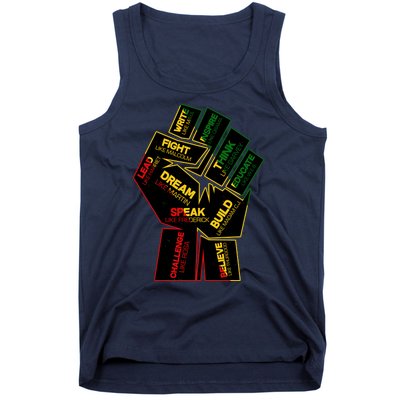 Cool Black History Month Historical Figures Protest Fist Tank Top