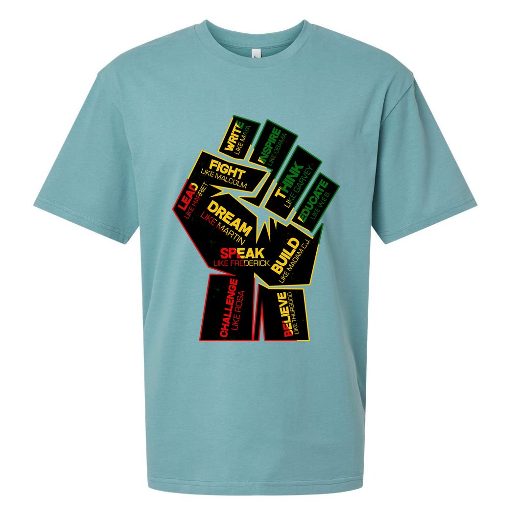 Cool Black History Month Historical Figures Protest Fist Sueded Cloud Jersey T-Shirt