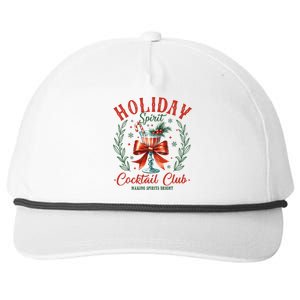 Coquette Bow Holiday Spirit Cocktail Club Christmas Party Snapback Five-Panel Rope Hat