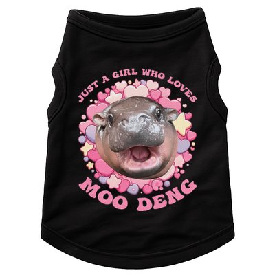 Cute Baby Hippo Moo Deng Cool Just A Girl Who Loves Moo Deng Doggie Tank