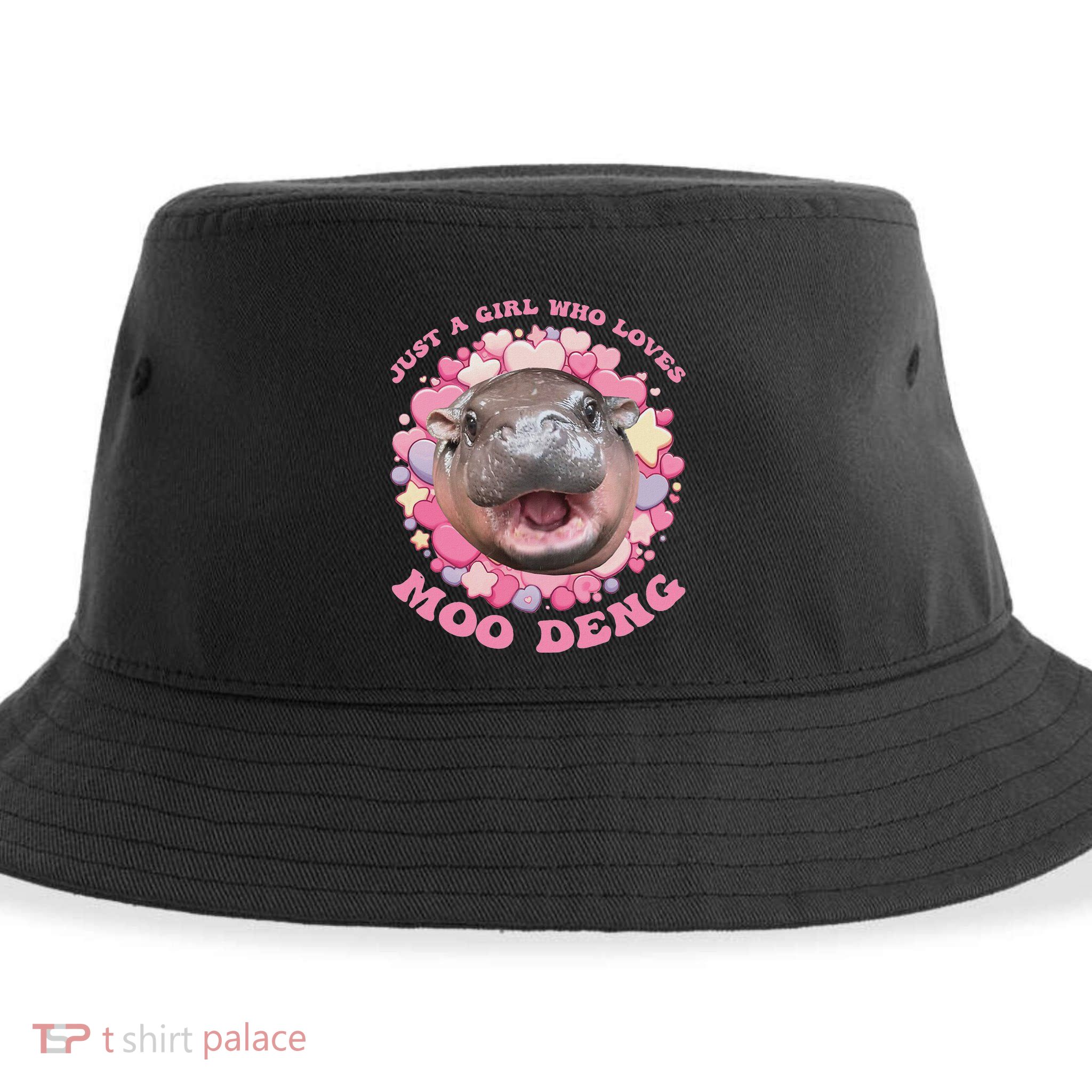 Cute Baby Hippo Moo Deng Cool Just A Girl Who Loves Moo Deng Sustainable Bucket Hat