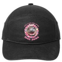 Cute Baby Hippo Moo Deng Cool Just A Girl Who Loves Moo Deng 7-Panel Snapback Hat
